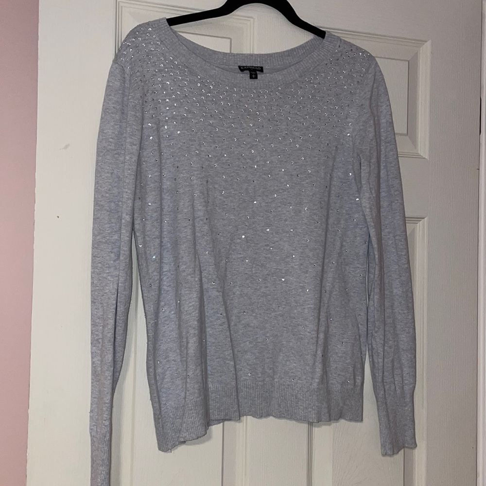 Express Sequin Gray sweater